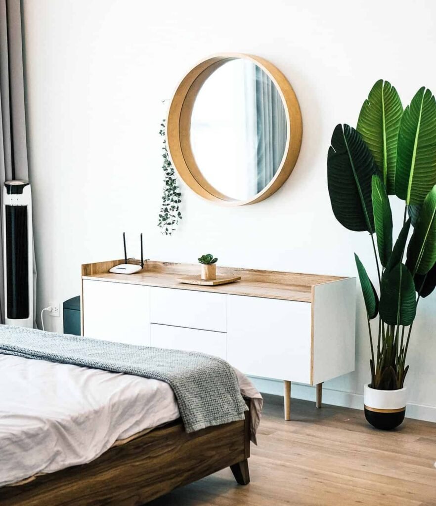 habitación con toques de naturaleza